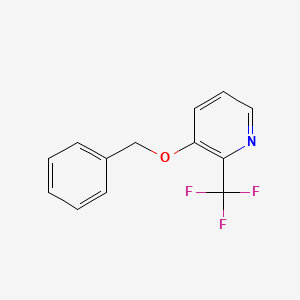 molecular formula C13H10F3NO B13123158 3-(Benzyloxy)-2-(trifluoromethyl)pyridine 