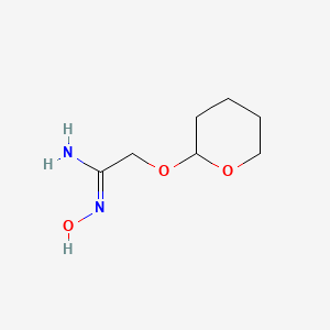 molecular formula C7H14N2O3 B13123198 N-Hydroxy-2-((tetrahydro-2H-pyran-2-yl)oxy)acetimidamide 