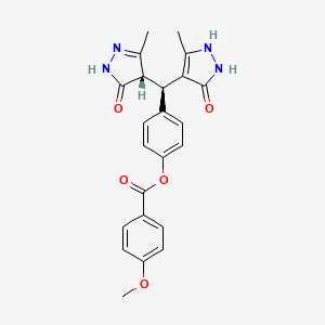 [4-[(R)-(3-methyl-5-oxo-1,2-dihydropyrazol-4-yl)-[(4S)-3-methyl-5-oxo-1,4-dihydropyrazol-4-yl]methyl]phenyl] 4-methoxybenzoate