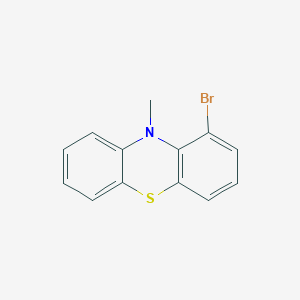 molecular formula C13H10BrNS B13123235 1-Bromo-10-methyl-10H-phenothiazine 