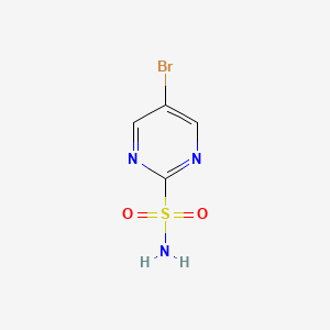 molecular formula C4H4BrN3O2S B13123255 5-Bromopyrimidine-2-sulfonamide 