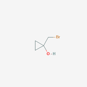 molecular formula C4H7BrO B13123265 1-(Bromomethyl)cyclopropanol 