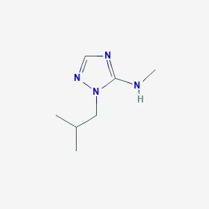 molecular formula C7H14N4 B13123272 1-Isobutyl-N-methyl-1H-1,2,4-triazol-5-amine 