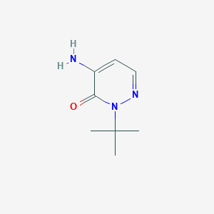 molecular formula C8H13N3O B1312330 4-amino-2-(tert-butyl)-3(2H)-pyridazinone CAS No. 330196-02-6