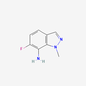 molecular formula C8H8FN3 B13123313 6-Fluoro-1-methyl-1H-indazol-7-amine 