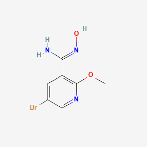 molecular formula C7H8BrN3O2 B13123324 5-Bromo-n-hydroxy-2-methoxynicotinimidamide 