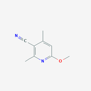 molecular formula C9H10N2O B13123367 6-Methoxy-2,4-dimethylpyridine-3-carbonitrile 