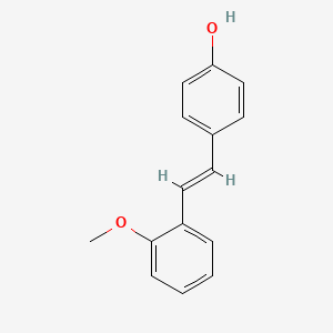 molecular formula C15H14O2 B1312338 (E)-4-(2-甲氧基苯乙烯基)苯酚 CAS No. 150809-45-3