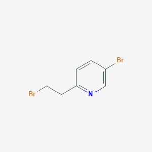 molecular formula C7H7Br2N B13123471 5-Bromo-2-(2-bromoethyl)pyridine 