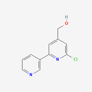 molecular formula C11H9ClN2O B13123478 (6-Chloro-[2,3'-bipyridin]-4-yl)methanol 