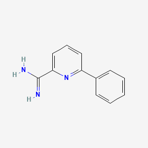 molecular formula C12H11N3 B13123479 6-Phenylpicolinimidamide 