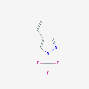 molecular formula C6H5F3N2 B13123482 1-(Trifluoromethyl)-4-vinyl-1H-pyrazole 