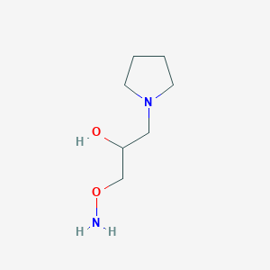 molecular formula C7H16N2O2 B13123493 1-(Aminooxy)-3-(pyrrolidin-1-yl)propan-2-ol 