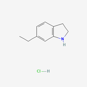 molecular formula C10H14ClN B13123521 6-Ethylindoline hydrochloride 