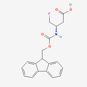 molecular formula C19H18FNO4 B13123526 (3S)-3-(9H-fluoren-9-ylmethoxycarbonylamino)-4-fluorobutanoic acid 