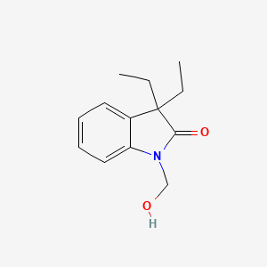 molecular formula C13H17NO2 B13123527 3,3-Diethyl-1-(hydroxymethyl)indolin-2-one 