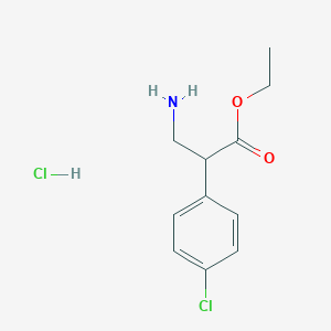 Ethyl3-amino-2-(4-chlorophenyl)propanoatehydrochloride