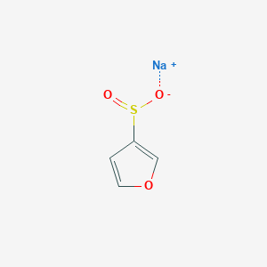 molecular formula C4H3NaO3S B13123541 Sodium furan-3-sulfinate 