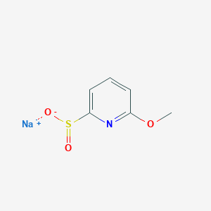 molecular formula C6H6NNaO3S B13123554 Sodium 6-methoxypyridine-2-sulfinate 