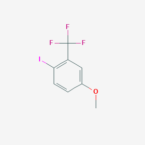 molecular formula C8H6F3IO B13123586 1-Iodo-4-methoxy-2-(trifluoromethyl)benzene 