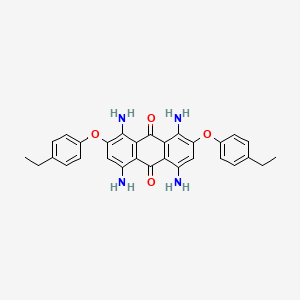 molecular formula C30H28N4O4 B13123601 1,4,5,8-Tetraamino-2,7-bis(4-ethylphenoxy)anthracene-9,10-dione CAS No. 88600-68-4