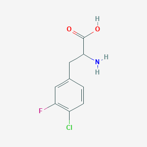 molecular formula C9H9ClFNO2 B1312361 4-Chloro-3-fluoro-DL-phenylalanine CAS No. 439587-16-3