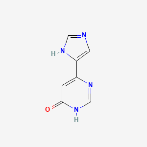 molecular formula C7H6N4O B13123663 6-(1H-Imidazol-4-yl)pyrimidin-4(1H)-one 