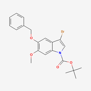 tert-Butyl5-(benzyloxy)-3-bromo-6-methoxy-1H-indole-1-carboxylate