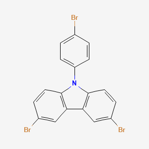 molecular formula C18H10Br3N B1312369 3,6-Dibromo-9-(4-bromophenyl)-9H-carbazole CAS No. 73087-83-9