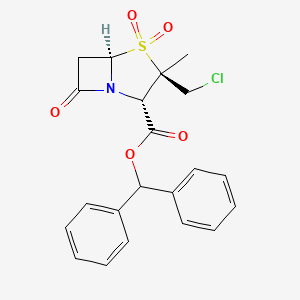 benzhydryl (2S,3R,5R)-3-(chloromethyl)-3-methyl-4,4,7-trioxo-4lambda6-thia-1-azabicyclo[3.2.0]heptane-2-carboxylate