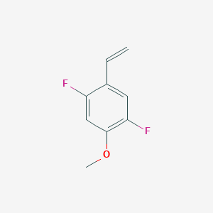 molecular formula C9H8F2O B13123699 1,4-Difluoro-2-methoxy-5-vinylbenzene 