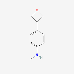 molecular formula C10H13NO B13123705 N-Methyl-4-(oxetan-3-yl)aniline 