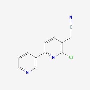 2-(2-Chloro-6-pyridin-3-ylpyridin-3-yl)acetonitrile