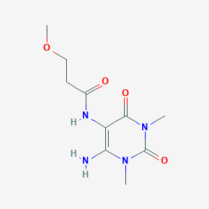 N-(6-Amino-1,3-dimethyl-2,4-dioxo-1,2,3,4-tetrahydropyrimidin-5-yl)-3-methoxypropanamide