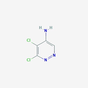 molecular formula C4H3Cl2N3 B1312375 5,6-二氯吡哒嗪-4-胺 CAS No. 89180-50-7