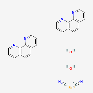 molecular formula C26H20FeN6O2 B13123753 Dicyano-bis-(1,10-phenanthroline)iron(ii)dihydrate 