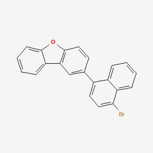 molecular formula C22H13BrO B13123762 2-(4-Bromonaphthalen-1-yl)dibenzo[b,d]furan 