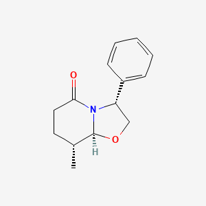 molecular formula C14H17NO2 B13123785 (3R,8R,8aS)-8-Methyl-3-phenyltetrahydro-2H-oxazolo[3,2-a]pyridin-5(3H)-one 