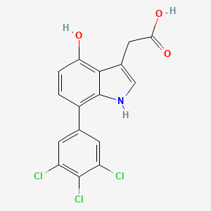 4-Hydroxy-7-(3,4,5-trichlorophenyl)indole-3-acetic acid