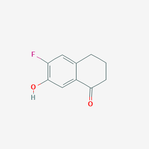 molecular formula C10H9FO2 B13123808 6-Fluoro-7-hydroxy-3,4-dihydronaphthalen-1(2h)-one CAS No. 391-79-7