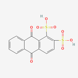 molecular formula C14H8O8S2 B13123812 9,10-Dihydro-9,10-dioxoanthracenedisulphonic acid CAS No. 53123-81-2