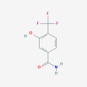 molecular formula C8H6F3NO2 B13123870 3-Hydroxy-4-(trifluoromethyl)benzamide 