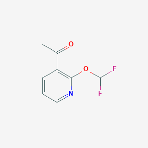 molecular formula C8H7F2NO2 B13123906 1-(2-(Difluoromethoxy)pyridin-3-yl)ethan-1-one 