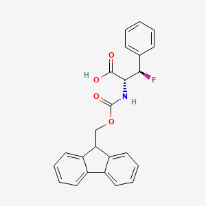 molecular formula C24H20FNO4 B13123918 (2R,3R)-2-((((9H-Fluoren-9-yl)methoxy)carbonyl)amino)-3-fluoro-3-phenylpropanoic acid 