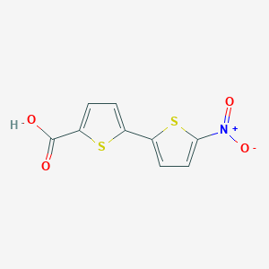 molecular formula C9H5NO4S2 B13123946 5'-Nitro-[2,2'-bithiophene]-5-carboxylic acid 