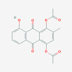 8-Hydroxy-2-methyl-9,10-dioxo-9,10-dihydroanthracene-1,4-diyl diacetate