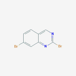 molecular formula C8H4Br2N2 B13124007 2,7-Dibromoquinazoline 