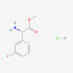 molecular formula C9H11ClFNO2 B13124045 Methyl (S)-2-amino-2-(3-fluorophenyl)acetate hydrochloride 