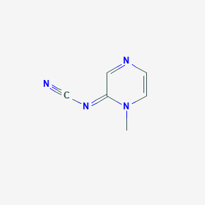 molecular formula C6H6N4 B13124098 N-(1-Methylpyrazin-2(1H)-ylidene)cyanamide CAS No. 83412-74-2