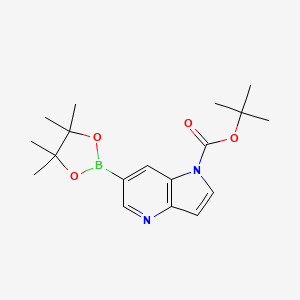 tert-butyl 6-(4,4,5,5-tetramethyl-1,3,2-dioxaborolan-2-yl)-1H-pyrrolo[3,2-b]pyridine-1-carboxylate